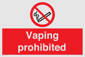 Vaping prohibited